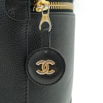 Caviar Skin Vertical Vanity Bag