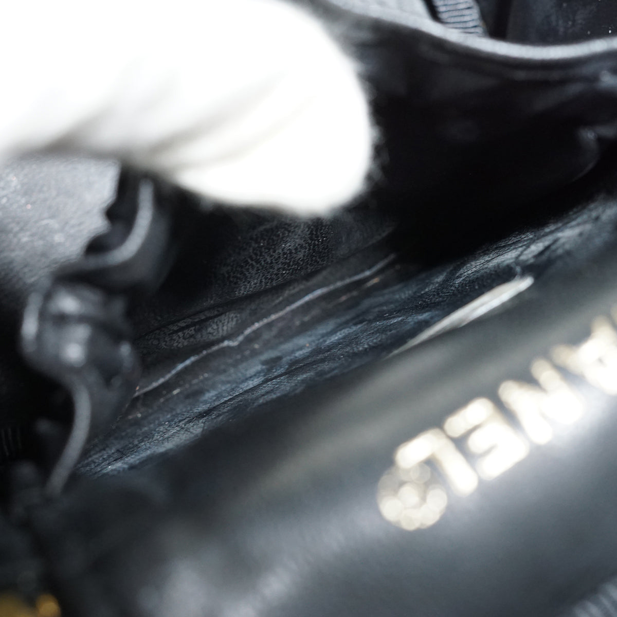 Caviar Skin Vertical Vanity Bag