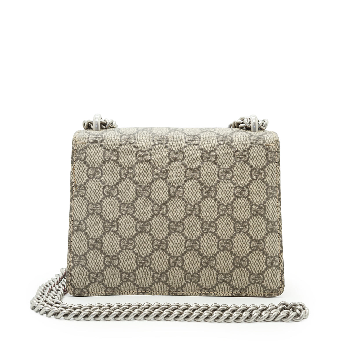 Dionysus GG Supreme Coated Canvas Suede Mini Chain Shoulder Bag