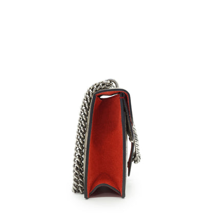 Dionysus GG Supreme Coated Canvas Suede Mini Chain Shoulder Bag