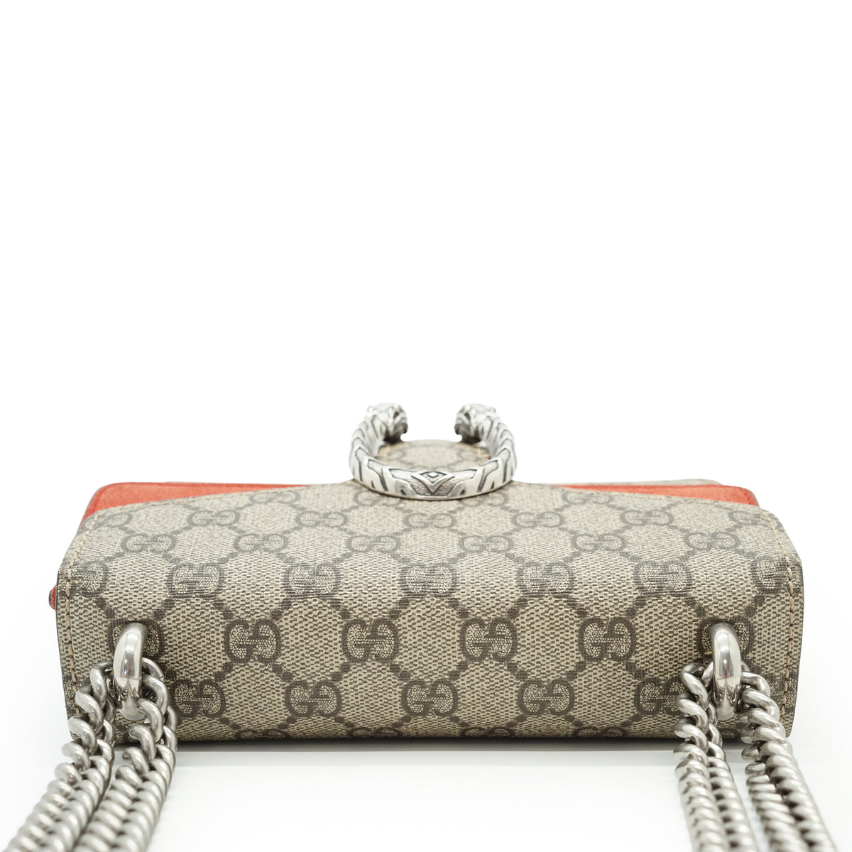 Dionysus GG Supreme Coated Canvas Suede Mini Chain Shoulder Bag