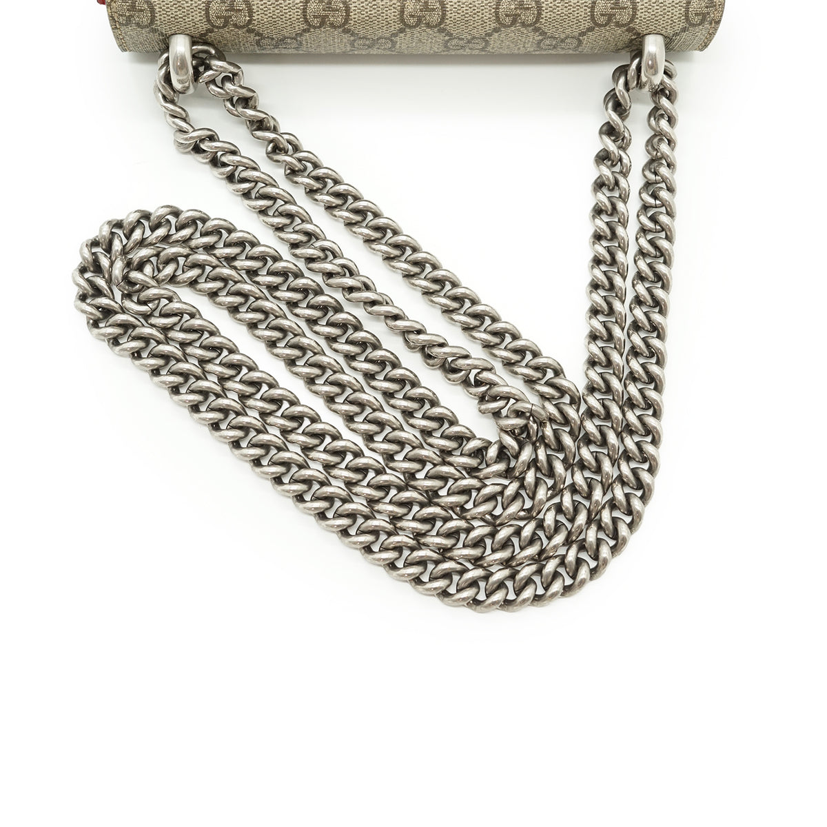 Dionysus GG Supreme Coated Canvas Suede Mini Chain Shoulder Bag