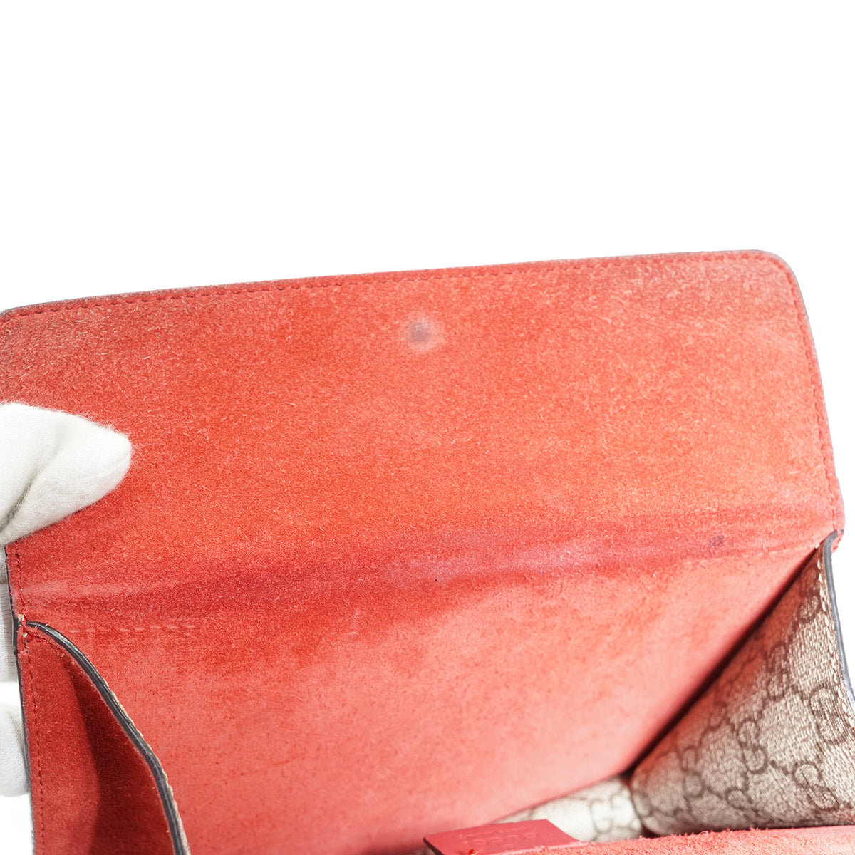 Dionysus GG Supreme Coated Canvas Suede Mini Chain Shoulder Bag