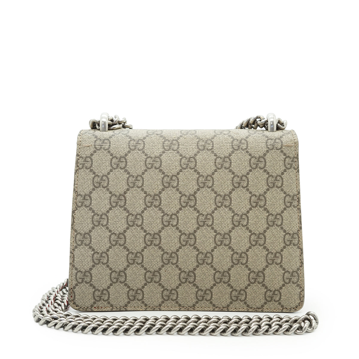 Dionysus GG Supreme Coated Canvas Suede Mini Chain Shoulder Bag