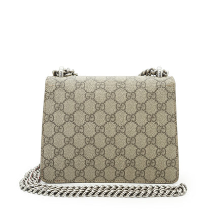 Dionysus GG Supreme Coated Canvas Suede Mini Chain Shoulder Bag