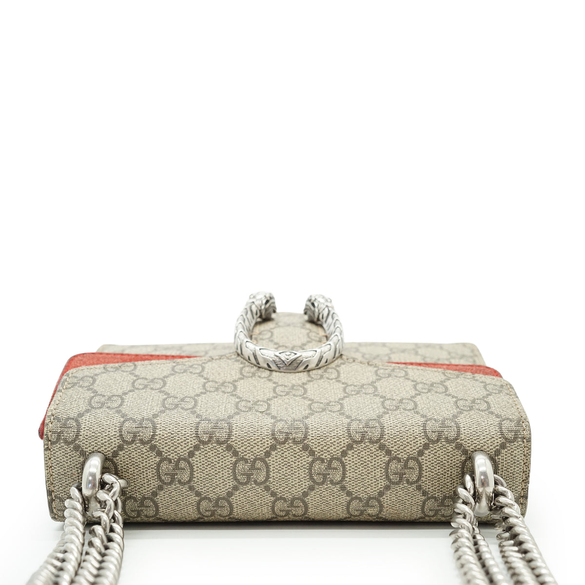 Dionysus GG Supreme Coated Canvas Suede Mini Chain Shoulder Bag