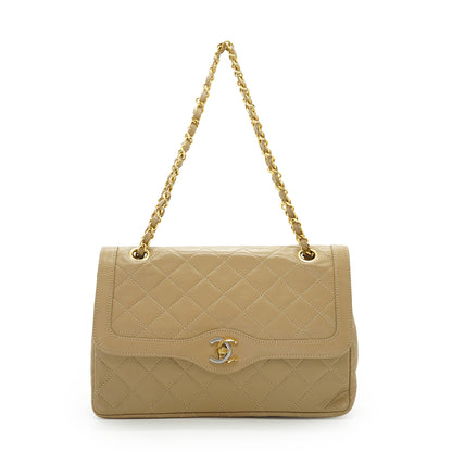 Vintage Lambskin Matelasse Paris Limited Edition Two Tone CC Chain Shoulder Bag