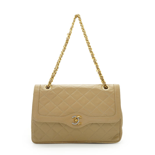 Vintage Lambskin Matelasse Paris Limited Edition Two Tone CC Chain Shoulder Bag