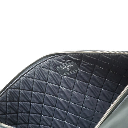 CC Studded Deauville O-Case Caviar Skin Clutch