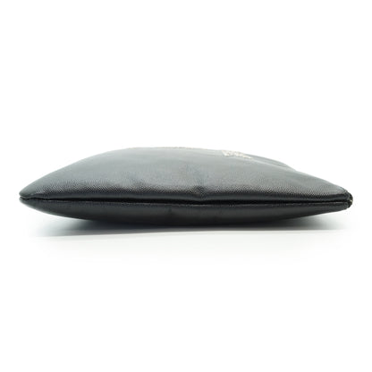CC Studded Deauville O-Case Caviar Skin Clutch