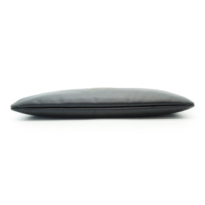 CC Studded Deauville O-Case Caviar Skin Clutch