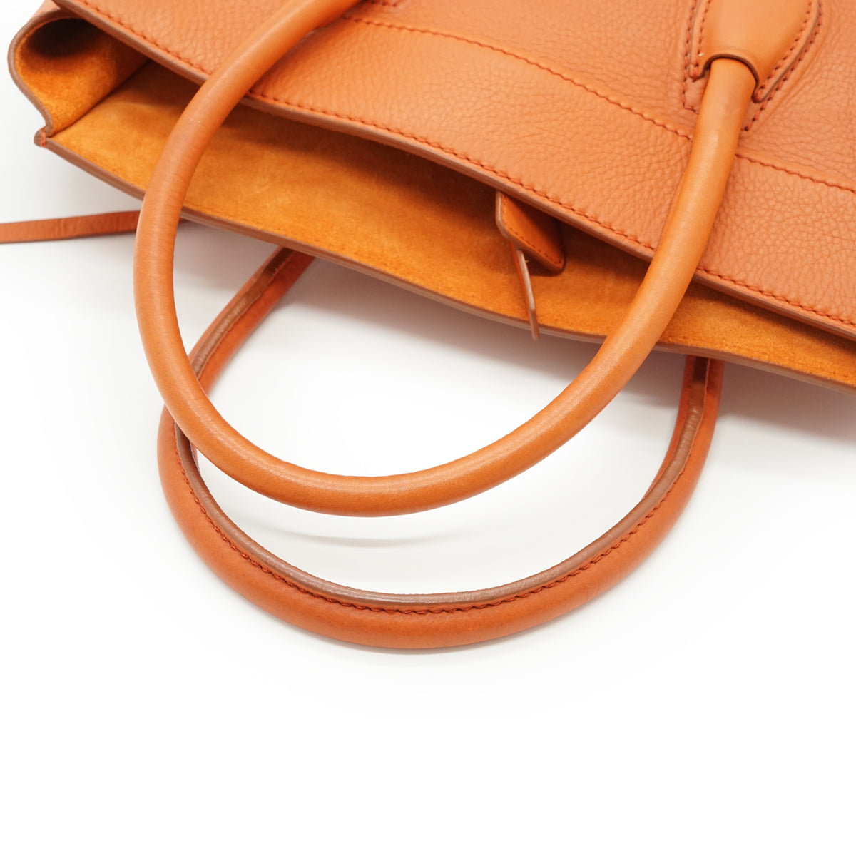 Drummed Calfskin Phantom Luggage Medium Tote