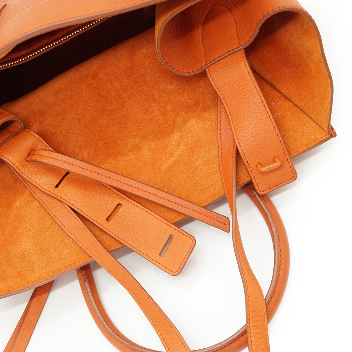 Drummed Calfskin Phantom Luggage Medium Tote