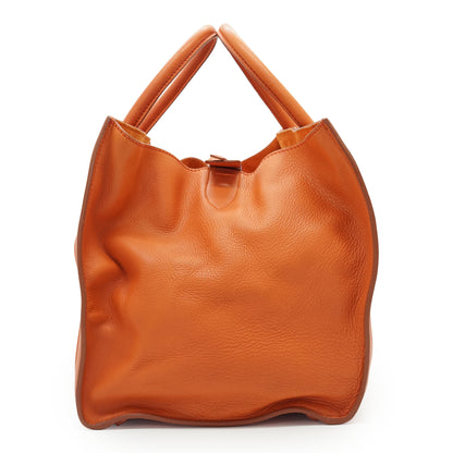 Drummed Calfskin Phantom Luggage Medium Tote