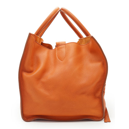 Drummed Calfskin Phantom Luggage Medium Tote