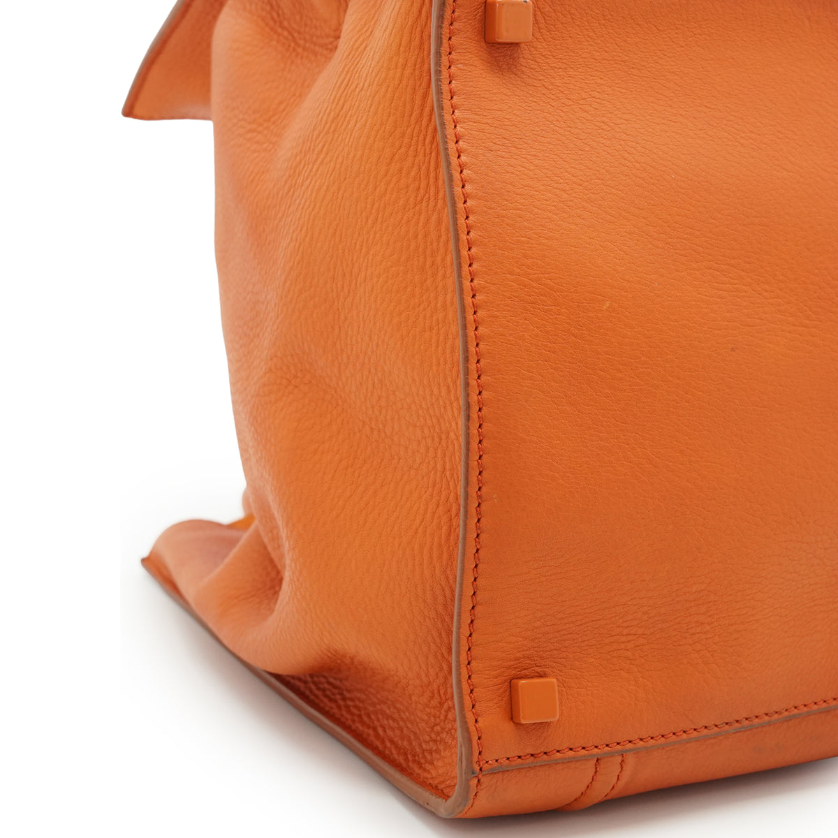Drummed Calfskin Phantom Luggage Medium Tote