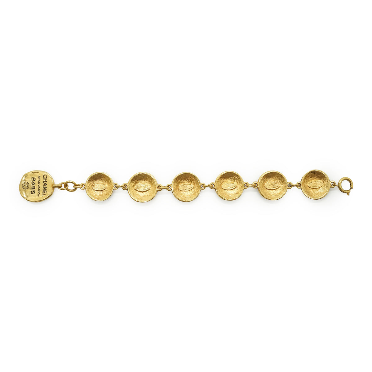 Vintage CC Starbust 31 Rue Cambon Paris Medallion Bracelet