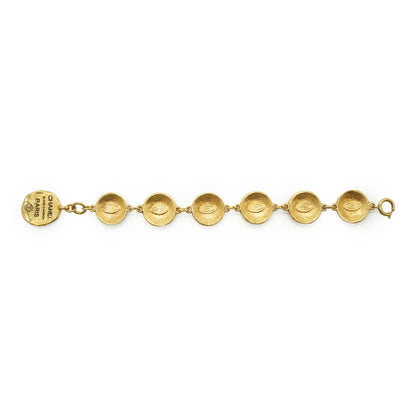 Vintage CC Starbust 31 Rue Cambon Paris Medallion Bracelet