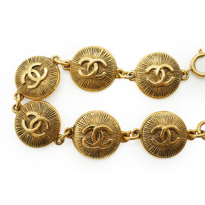 Vintage CC Starbust 31 Rue Cambon Paris Medallion Bracelet