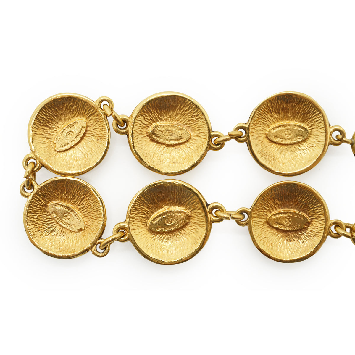 Vintage CC Starbust 31 Rue Cambon Paris Medallion Bracelet