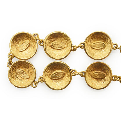 Vintage CC Starbust 31 Rue Cambon Paris Medallion Bracelet