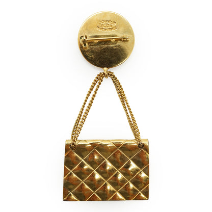 Vintage 31 Rue Cambon Paris Matelasse Classic Bag Pendant Brooch
