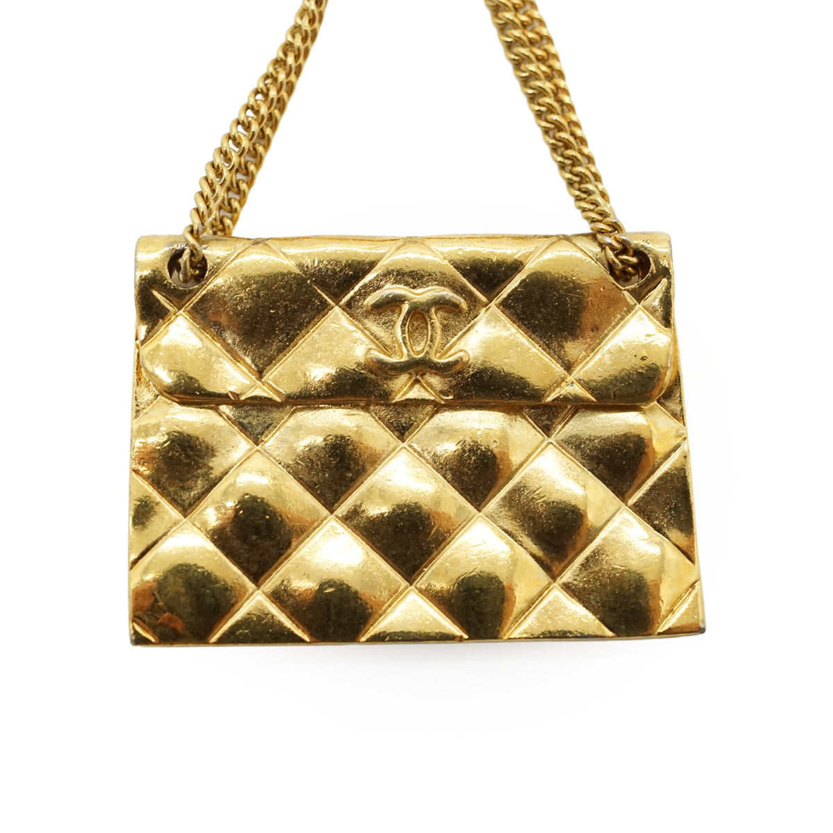 Vintage 31 Rue Cambon Paris Matelasse Classic Bag Pendant Brooch