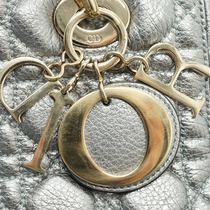 Lady Dior My ABCDior Cannage Supple Metallic Lambskin Medium