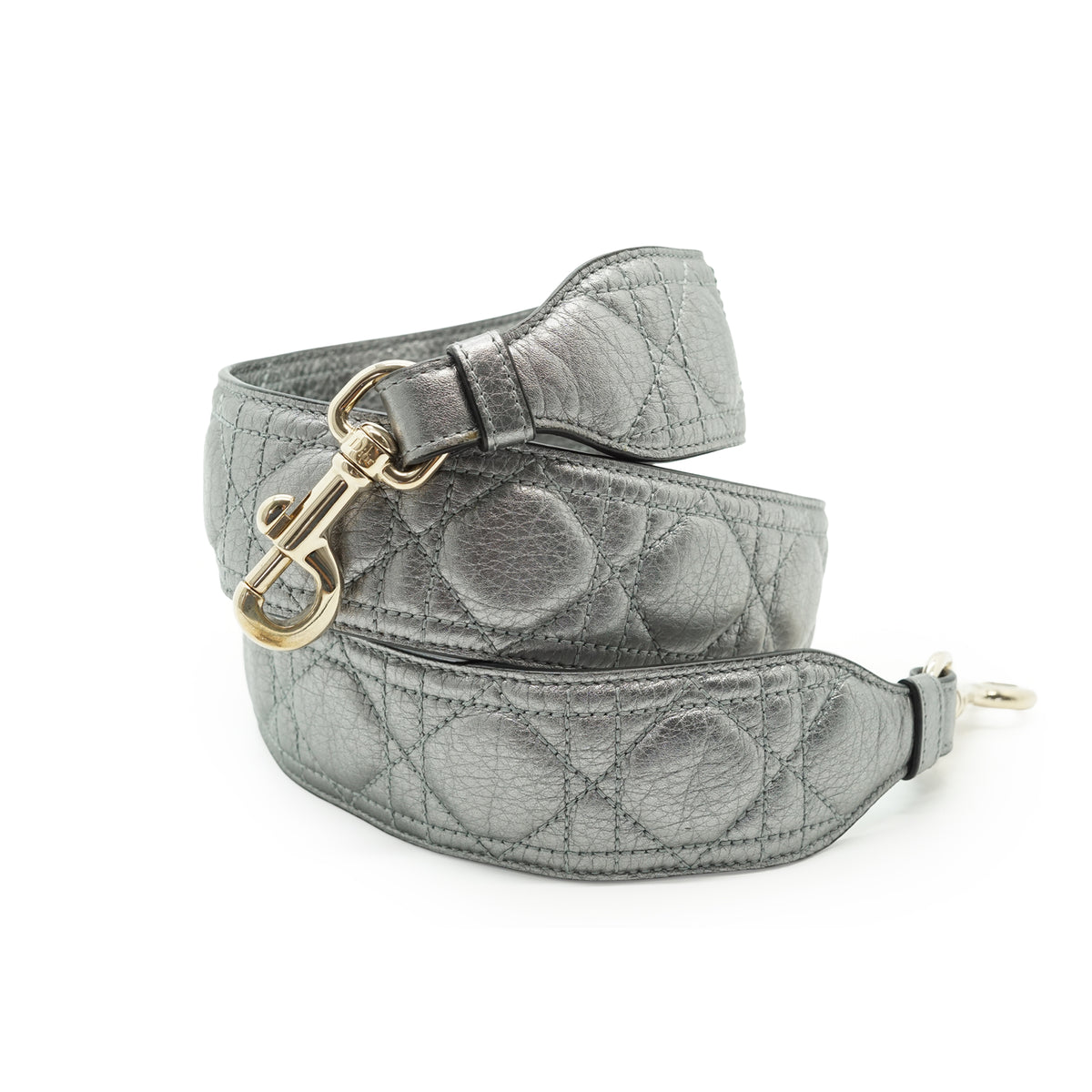 Lady Dior My ABCDior Cannage Supple Metallic Lambskin Medium