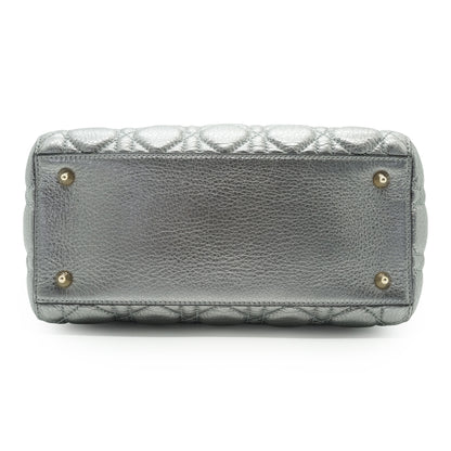 Lady Dior My ABCDior Cannage Supple Metallic Lambskin Medium