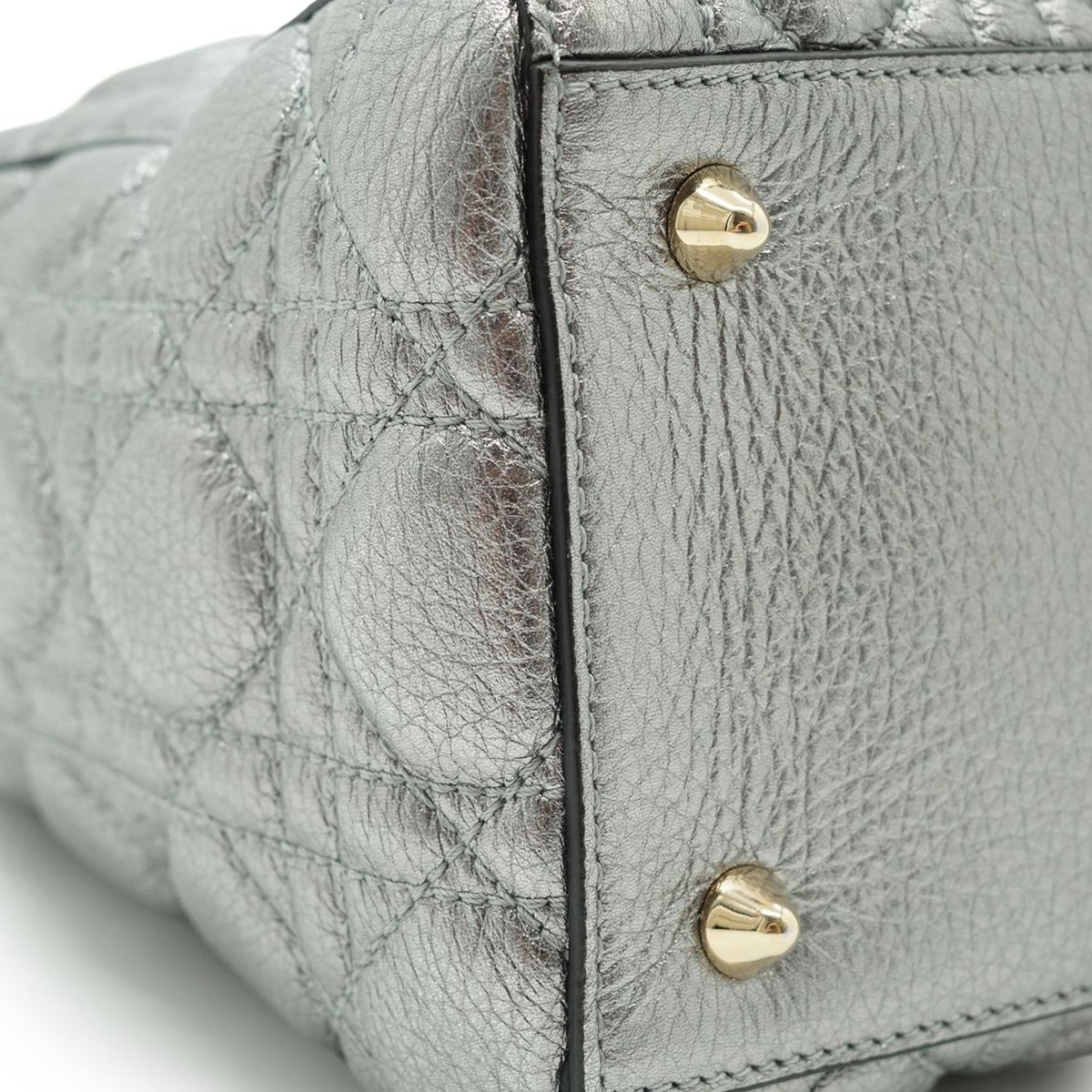 Lady Dior My ABCDior Cannage Supple Metallic Lambskin Medium