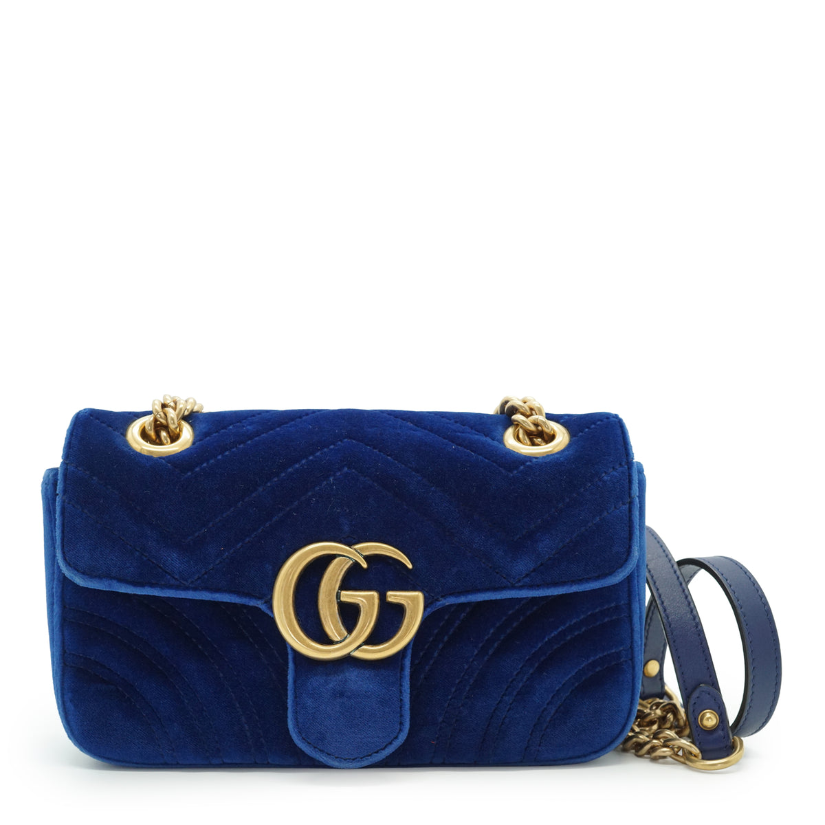GG Marmont Velvet Mini Chain Shoulder Bag