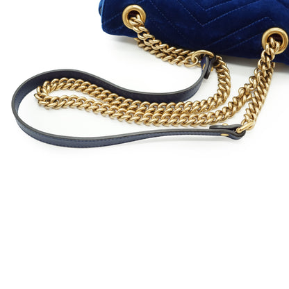 GG Marmont Velvet Mini Chain Shoulder Bag