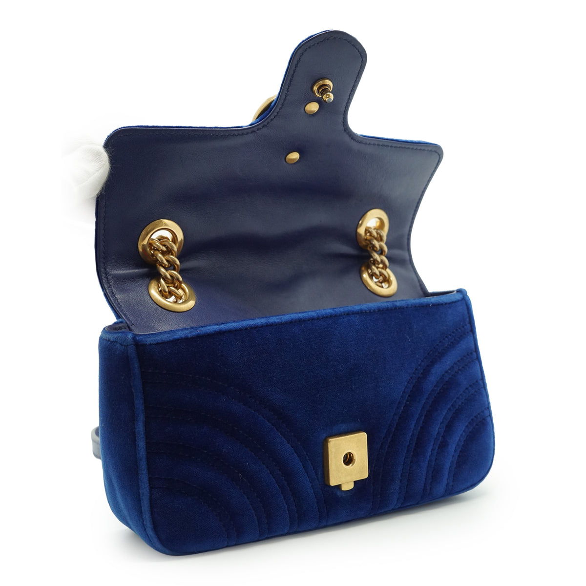 GG Marmont Velvet Mini Chain Shoulder Bag