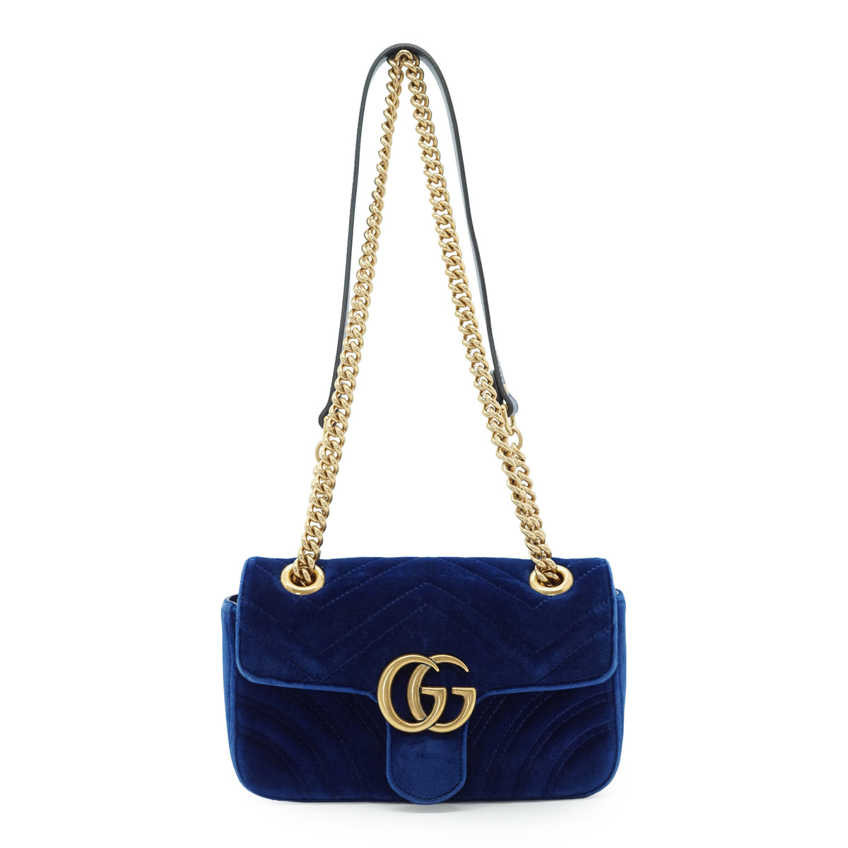 GG Marmont Velvet Mini Chain Shoulder Bag