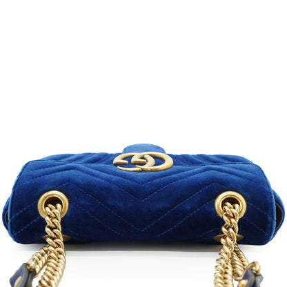 GG Marmont Velvet Mini Chain Shoulder Bag