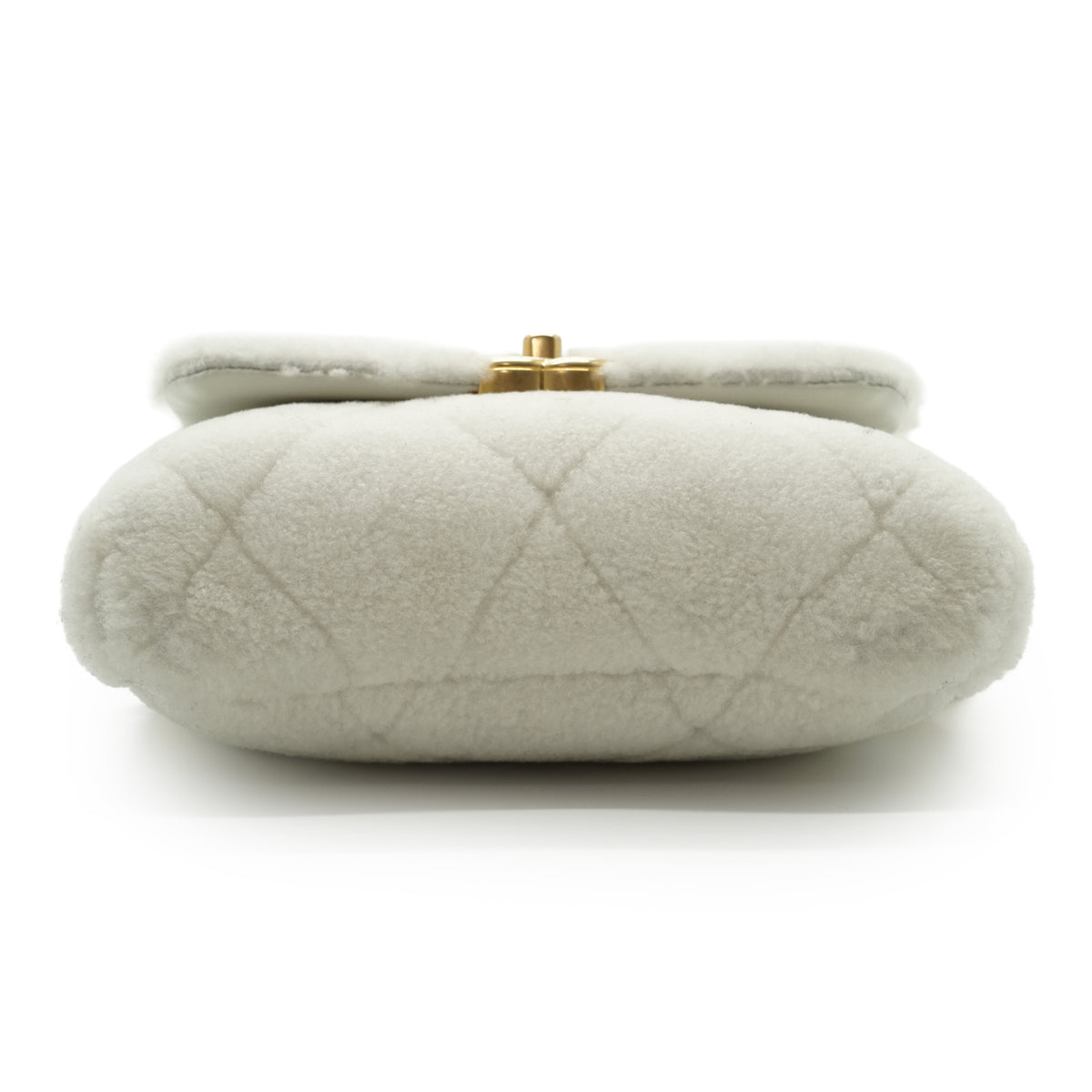 Shearling Matelasse Flap Chain Shoulder Bag