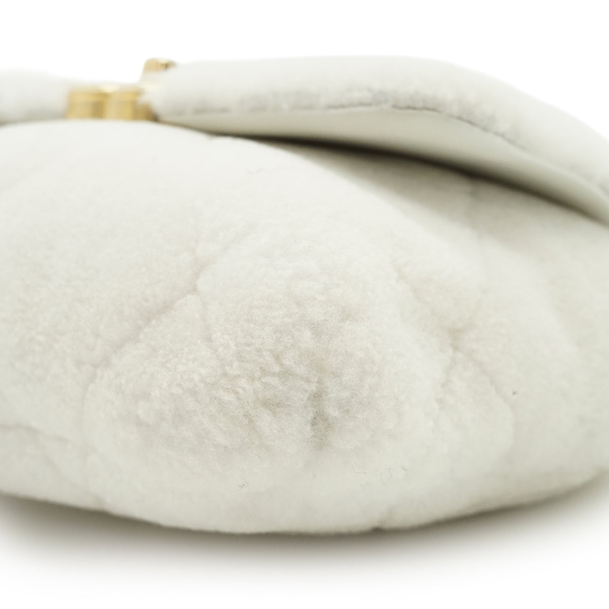Shearling Matelasse Flap Chain Shoulder Bag