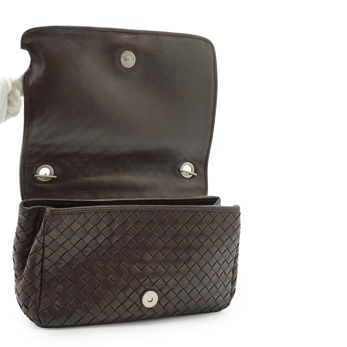 Vintage Intrecciato Chain Shoulder Bag