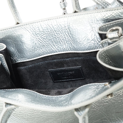 Nano Metallic Crinkled Calfskin Supple Sac de Jour