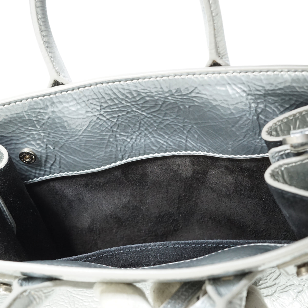 Nano Metallic Crinkled Calfskin Supple Sac de Jour