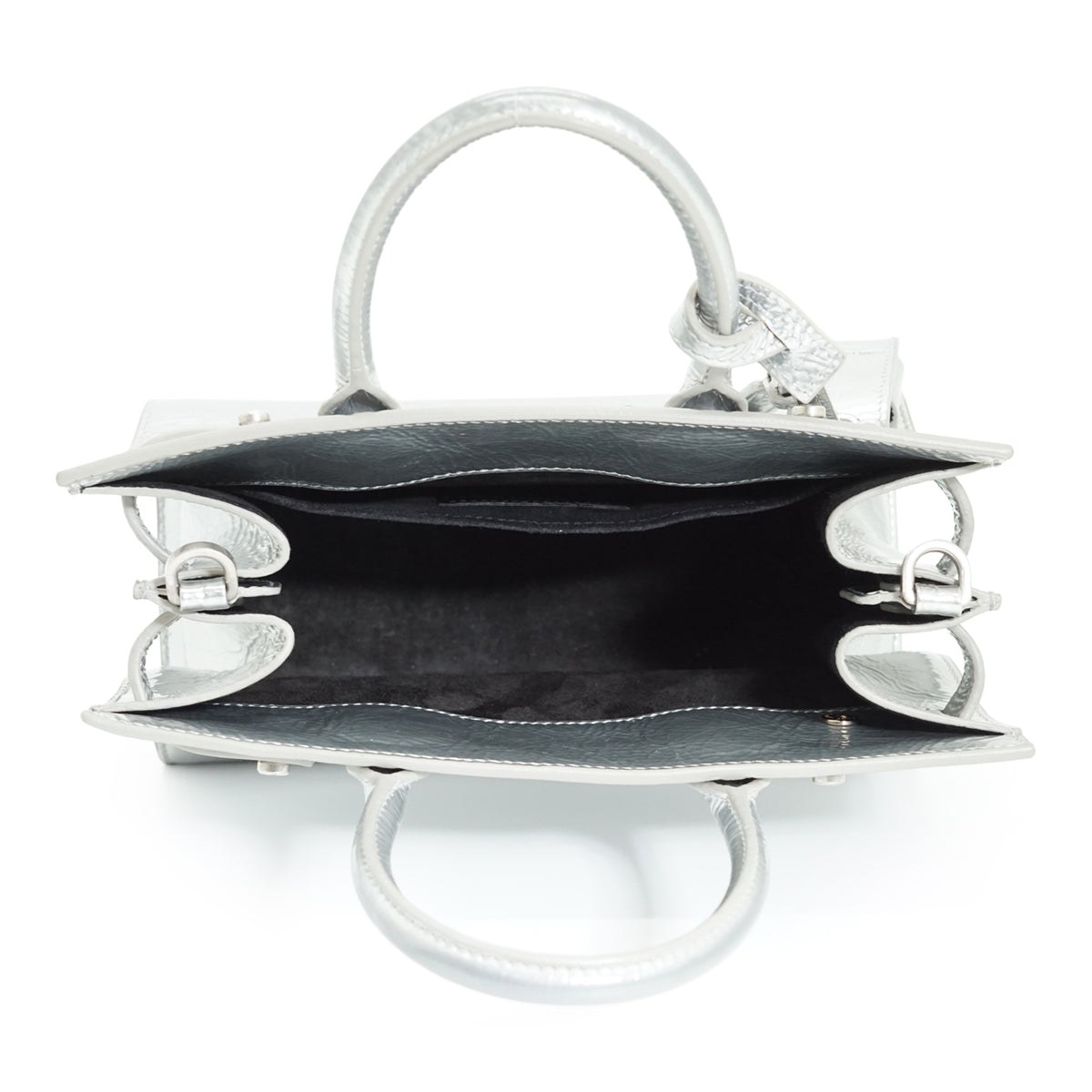 Nano Metallic Crinkled Calfskin Supple Sac de Jour