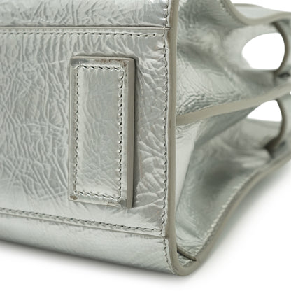 Nano Metallic Crinkled Calfskin Supple Sac de Jour