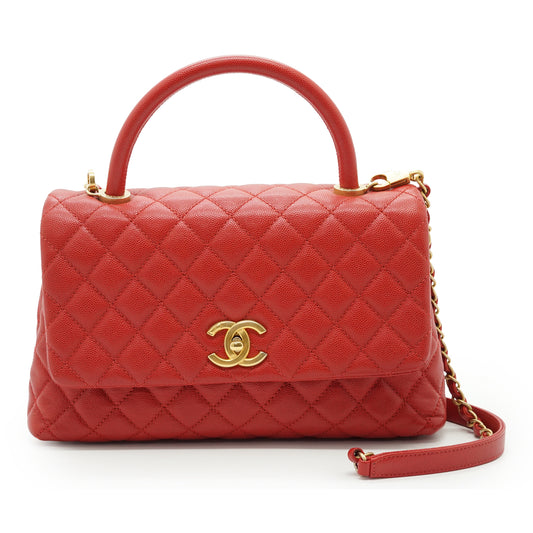 Caviar Matelasse Small Coco Handle Bag