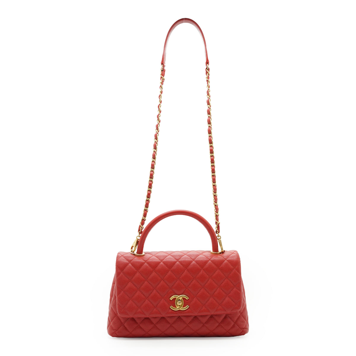 Caviar Matelasse Small Coco Handle Bag