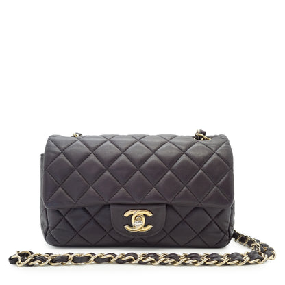 Single Flap Matelasse Mini Lambskin Chain Shoulder Bag