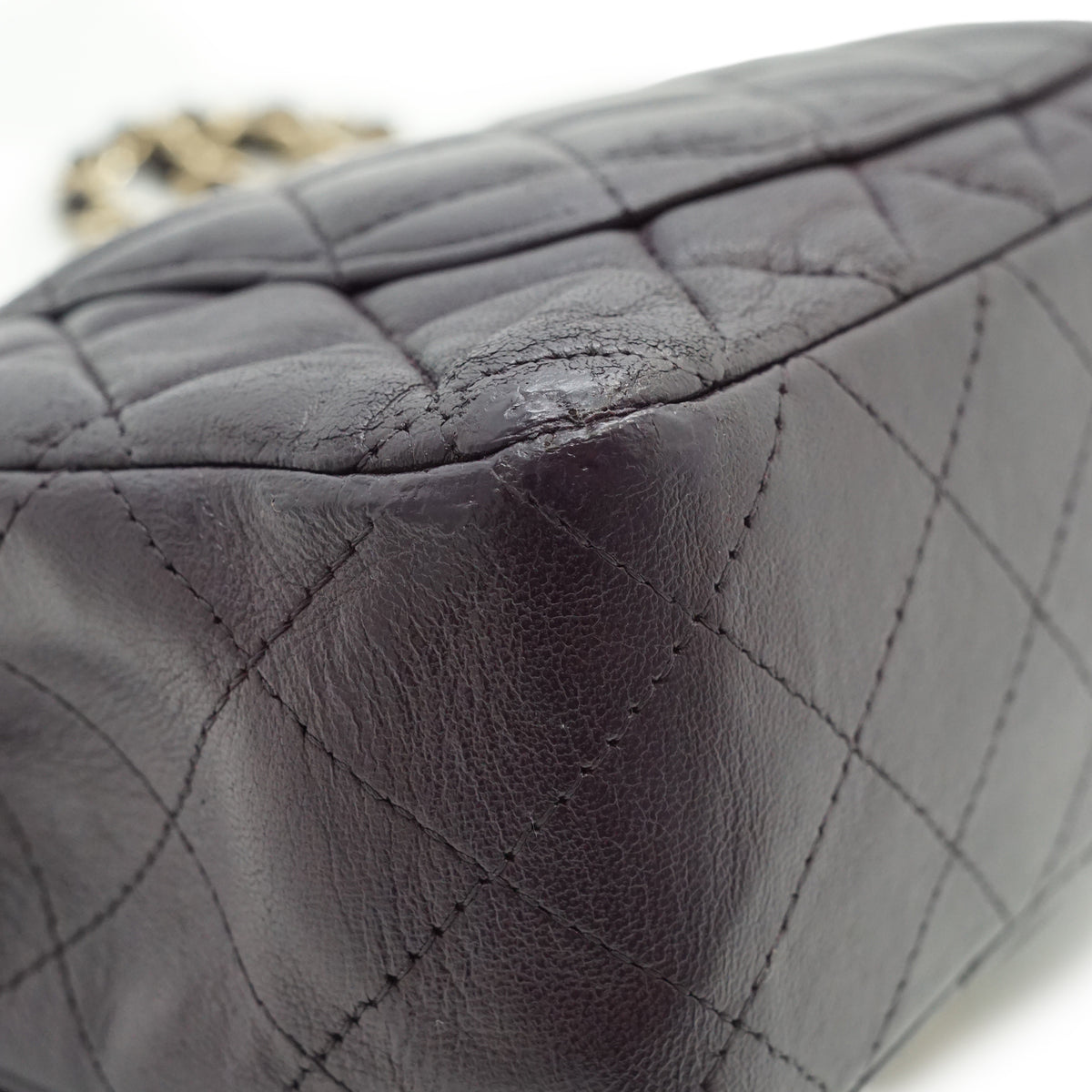 Single Flap Matelasse Mini Lambskin Chain Shoulder Bag