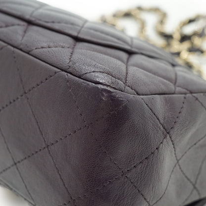 Single Flap Matelasse Mini Lambskin Chain Shoulder Bag