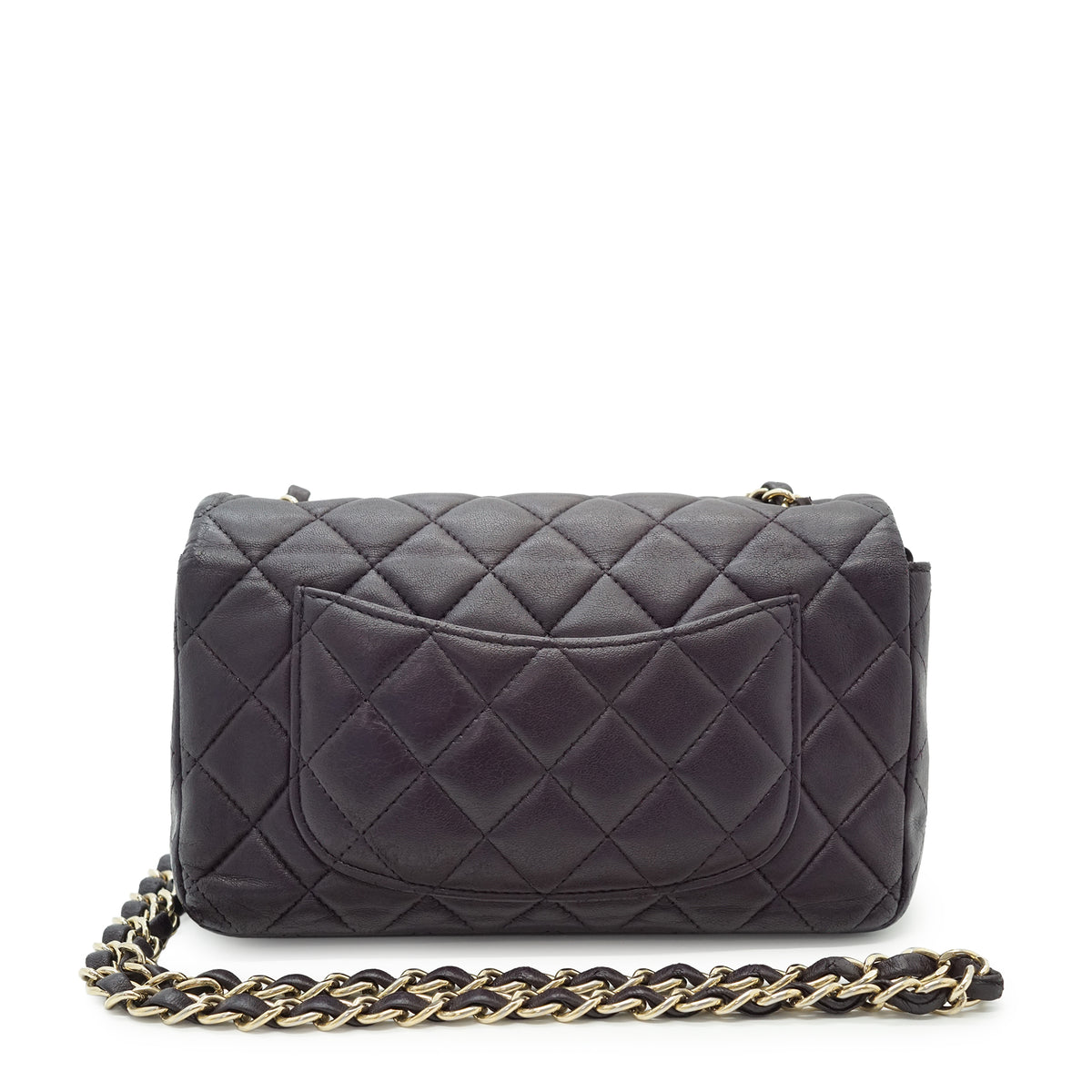 Single Flap Matelasse Mini Lambskin Chain Shoulder Bag