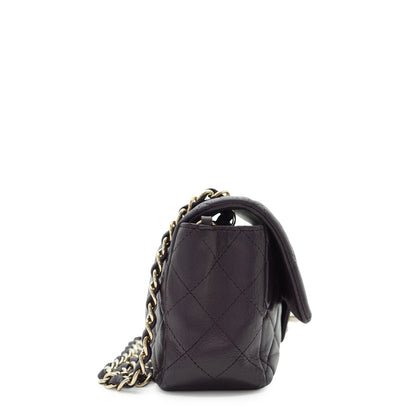 Single Flap Matelasse Mini Lambskin Chain Shoulder Bag